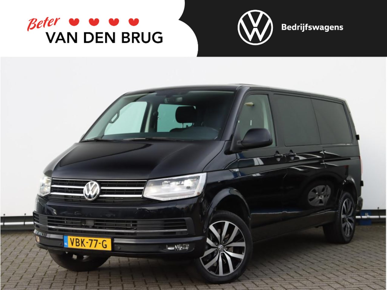 Volkswagen Transporter - 2.0 TDI L2H1 204PK DSG DC Highline | Airco | ACC | LED | Leder | Stoelverwarming | Trekhaa - AutoWereld.nl