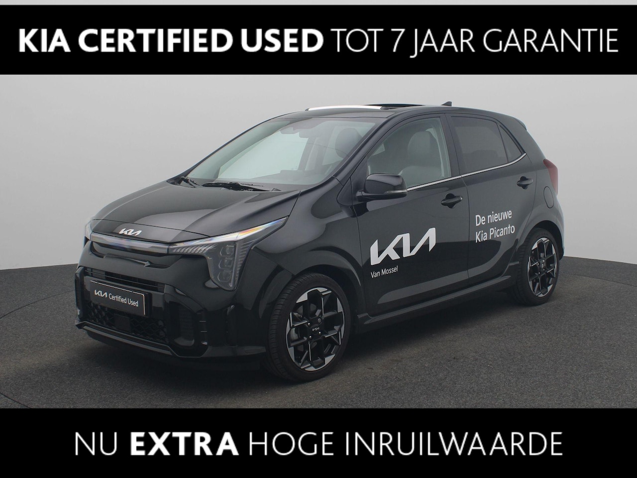 Kia Picanto - 1.0 DPI GT-Line Automaat | Leder | Stoelverwarming | Open Dak | Keyless | Camera | Navi | - AutoWereld.nl