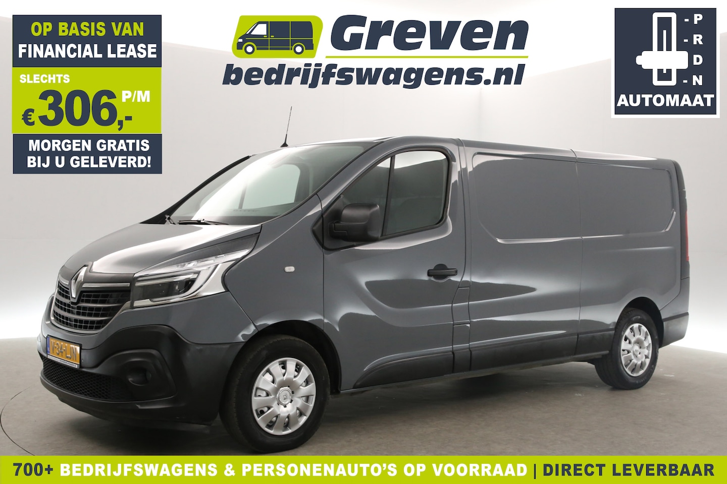 Renault Trafic - 2.0 dCi T29 L2H1 Automaat 146PK Airco Camera Cruise LED Navi Trekhaak PDC 3 Persoons Stoel - AutoWereld.nl