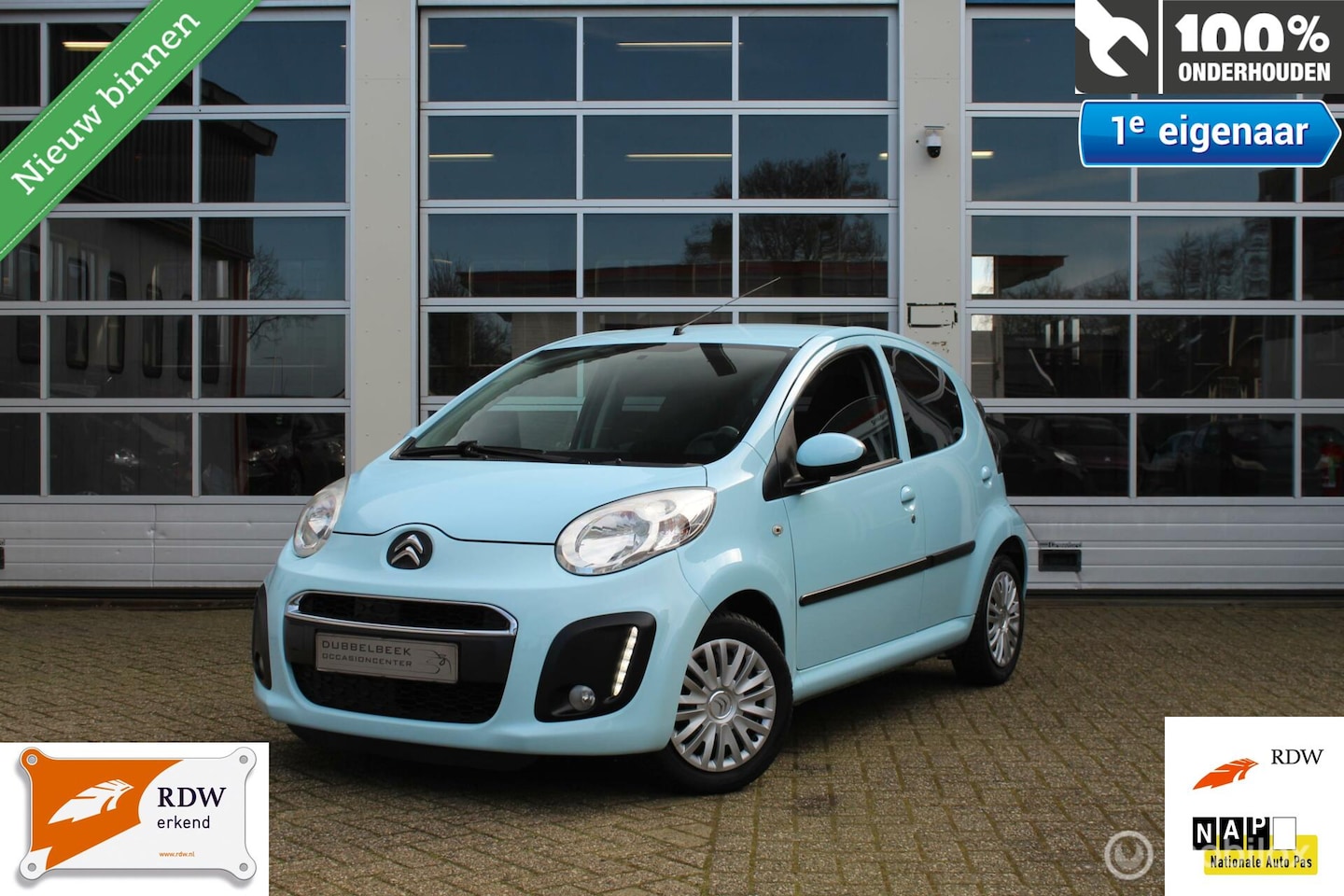 Citroën C1 - 1.0-12V 5-Deurs Facelift Exclusive Baby-Blue Ledverlichting Airconditioning Bluetooth Tel. - AutoWereld.nl