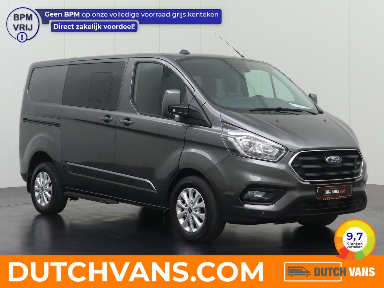 Ford Transit Custom - 2.0TDCI 170PK Automaat Dubbele Cabine | Limited | Navigatie | Camera | 2xSchuifdeur - AutoWereld.nl