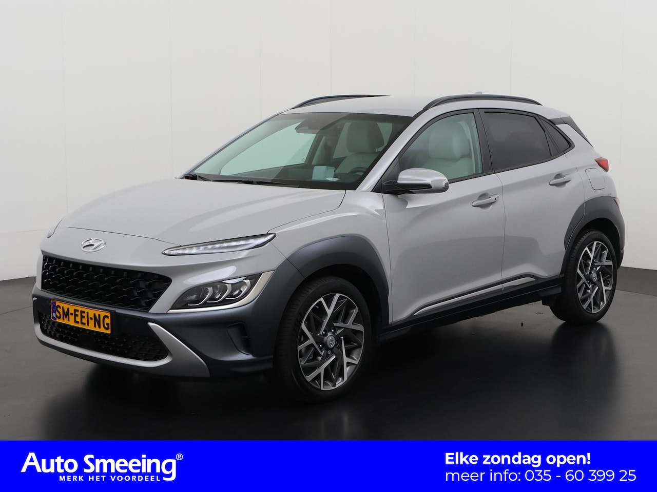 Hyundai Kona - 1.6 GDI HEV Premium | Leder | Camera | Head Up | Adaptief Cruise | Zondag Open! - AutoWereld.nl