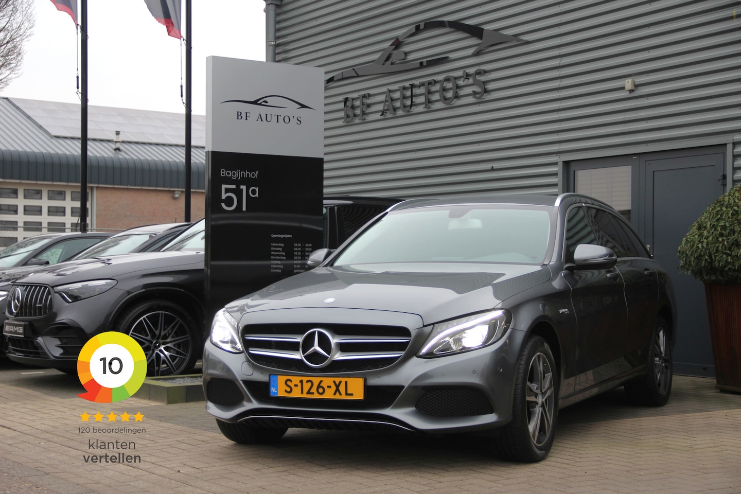 Mercedes-Benz C-klasse Estate - C-400 4MATIC Prestige 334Pk Navi | ECC | PDC | Cruise |  Half/Leder | Sportstoelen | Stoel - AutoWereld.nl