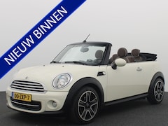 MINI Cabrio - 1.6 Cooper Pepper BRUIN LEDER / STOELVERW / NAVI / CLIMA / PDC / CRUISE / NL-AUTO