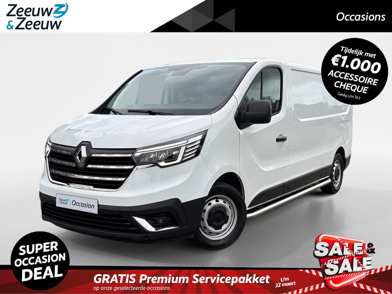 Renault Trafic - 2.0 - 130PK dCi T30 L2H1 Work Edition | BPM VRIJ | Trekhaak | RVS Sidebars | Climate Contr - AutoWereld.nl