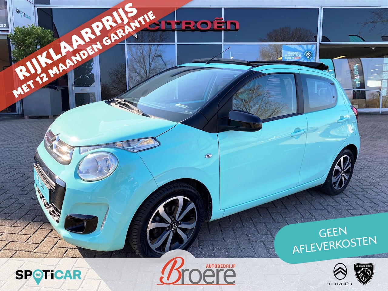 Citroën C1 - 1.0 VTi Airscape 68PK ETG Automaat 5D Shine | parkeersensoren, canvas elektrisch dak, 15 i - AutoWereld.nl