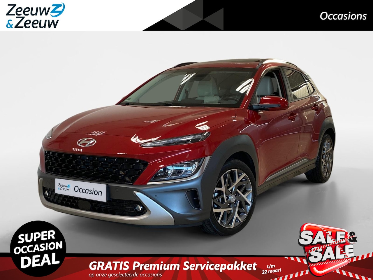 Hyundai Kona - 1.6 HYBRID | PREMIUM SKY | WIT LEDER | NL-AUTO | - AutoWereld.nl