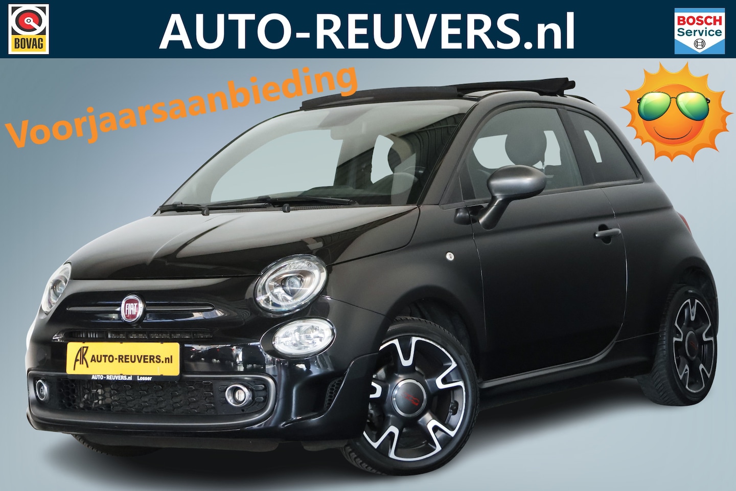 Fiat 500 C - 0.9 TwinAir Turbo Sport / Opendak / Cruisecontrol / 4S band / CarPlay / Navi - AutoWereld.nl