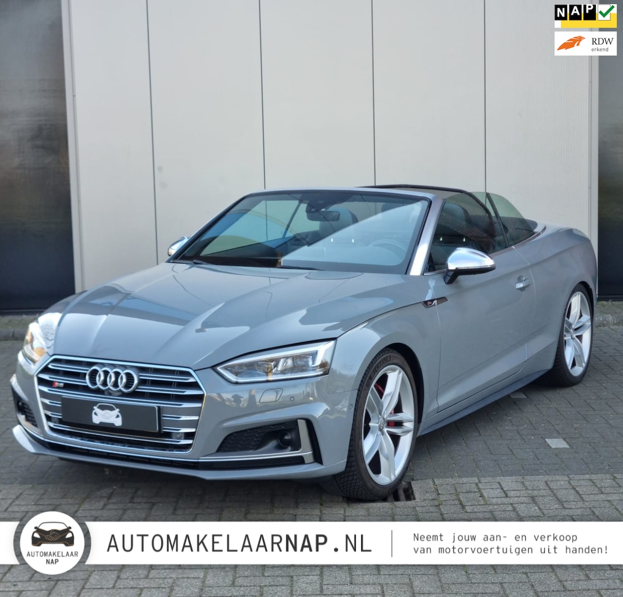 Audi A5 Cabriolet - 3.0 TFSI S5 quattro Pro Line NARDO GREY / 354 PK! / - AutoWereld.nl