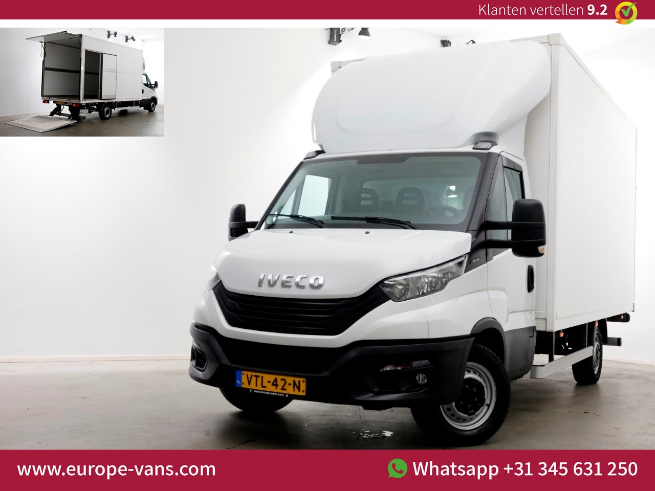 Iveco Daily - 35S18 3.0 180pk Bakwagen met laadklep 1008kg laadverm. 09-2022 - AutoWereld.nl