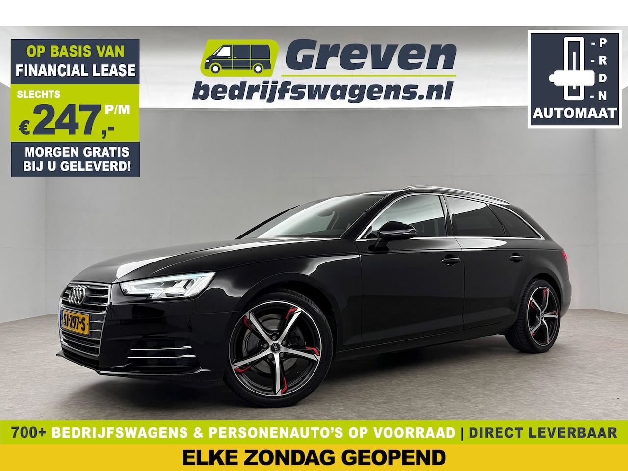 Audi A4 - 2.0 TDI Sport 150PK Clima Cruise Navigatie Trekhaak LED 19"LMV Parkeersensoren - AutoWereld.nl