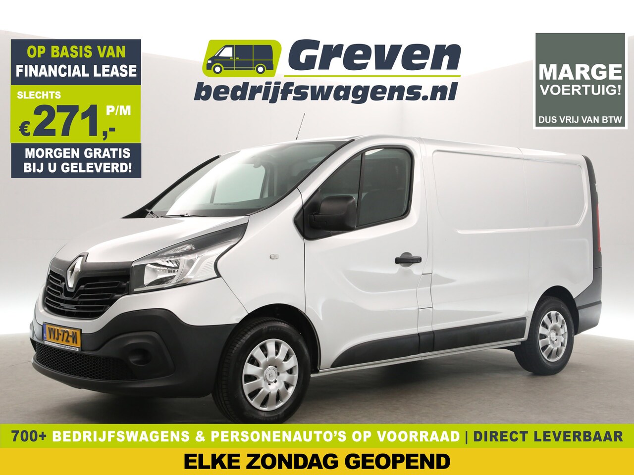 Renault Trafic - 1.6 dCi T27 L1H1 | MARGE! | Airco Cruise Navigatie DAB+ Parkeersensoren - AutoWereld.nl