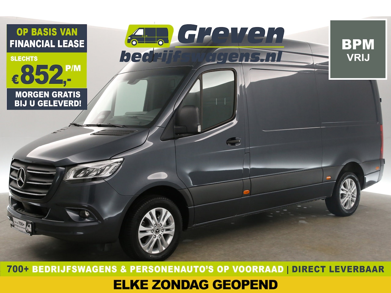 Mercedes-Benz Sprinter - 315 CDI L2H2 | NIEUW | BPM VRIJ | 3500KG Trekgew. 150PK Automaat Airco Adaptive-Cruise Cam - AutoWereld.nl