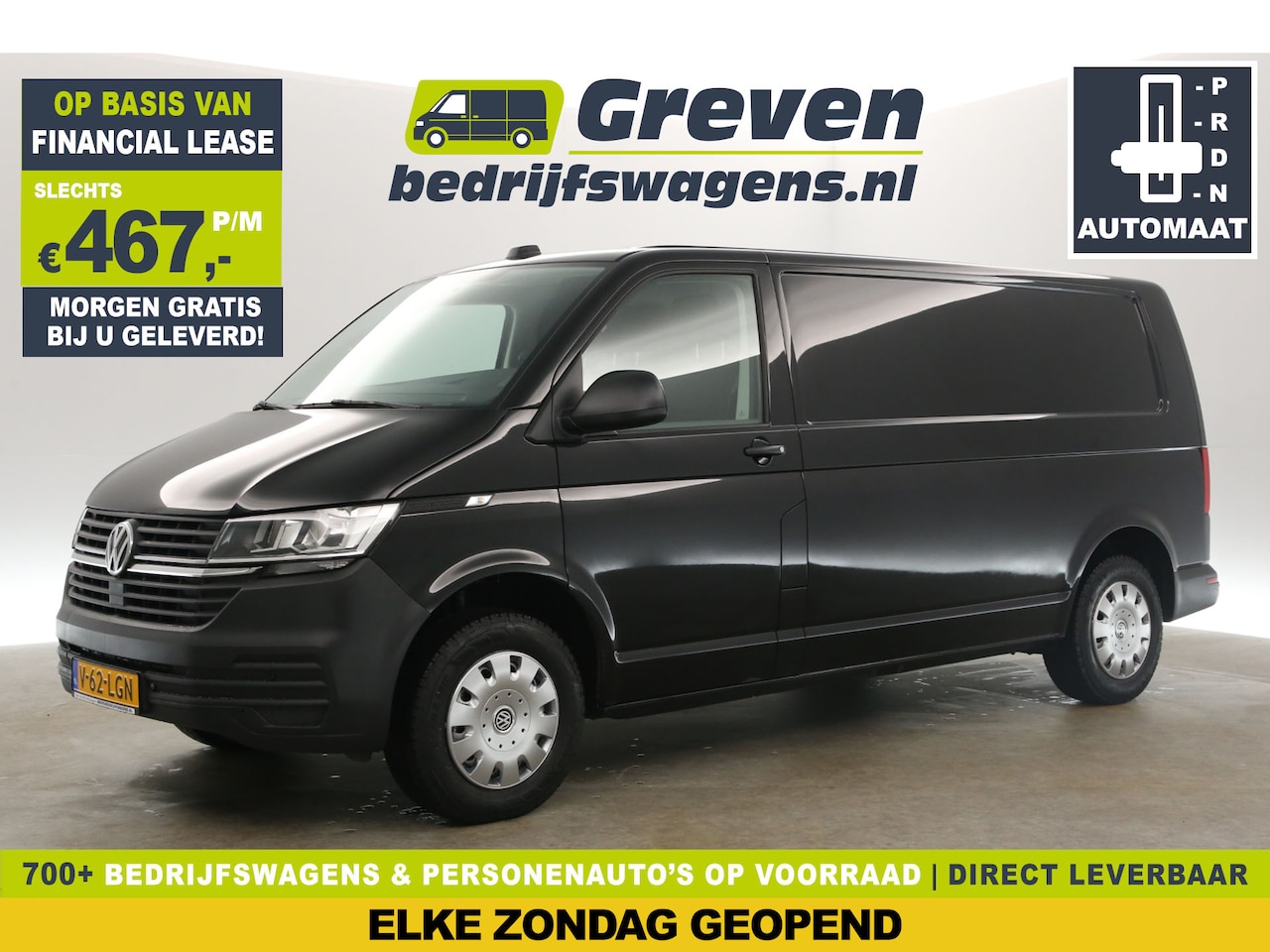 Volkswagen Transporter - 2.0 TDI L2H1 150PK Automaat Airco Cruise Carplay Navi PDC DSG 3 Persoons - AutoWereld.nl