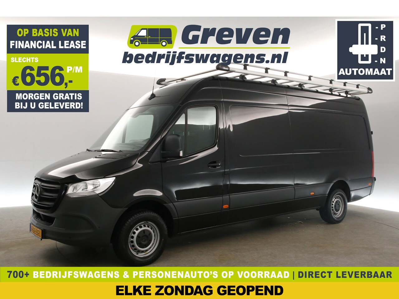 Mercedes-Benz Sprinter - 1.9 CDI L3H2 191PK Automaat Airco Cruise Camera Carplay Imperiaal Ladder 3 Persoons DAB+ P - AutoWereld.nl