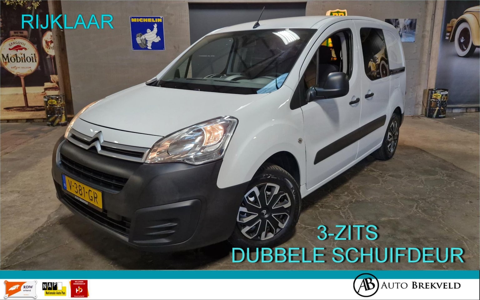 Citroën Berlingo - 1.6 BlueHDI 120 Business Economy S&S 120PK Euro 6 | RIJKLAAR | Dubbele schuifdeur | 3-zits - AutoWereld.nl