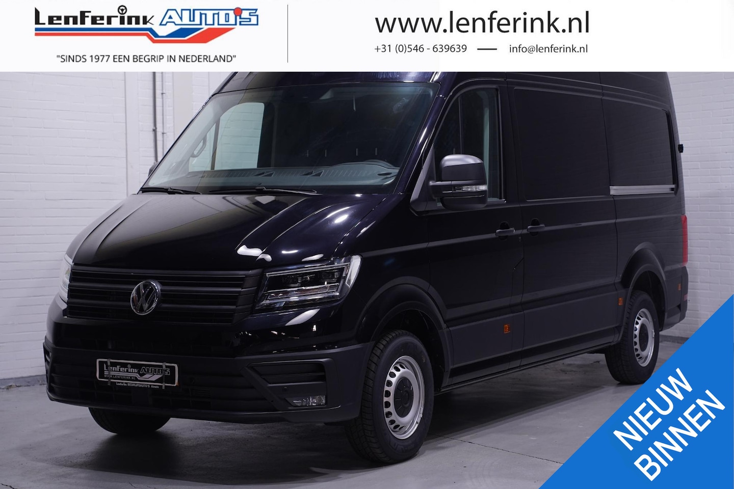 Volkswagen Crafter - 2.0 TDI 177 pk DSG Aut. L3H3 Nieuw BPM vrij Navi 2x Schuifdeur, LED Koplampen, Trekhaak me - AutoWereld.nl