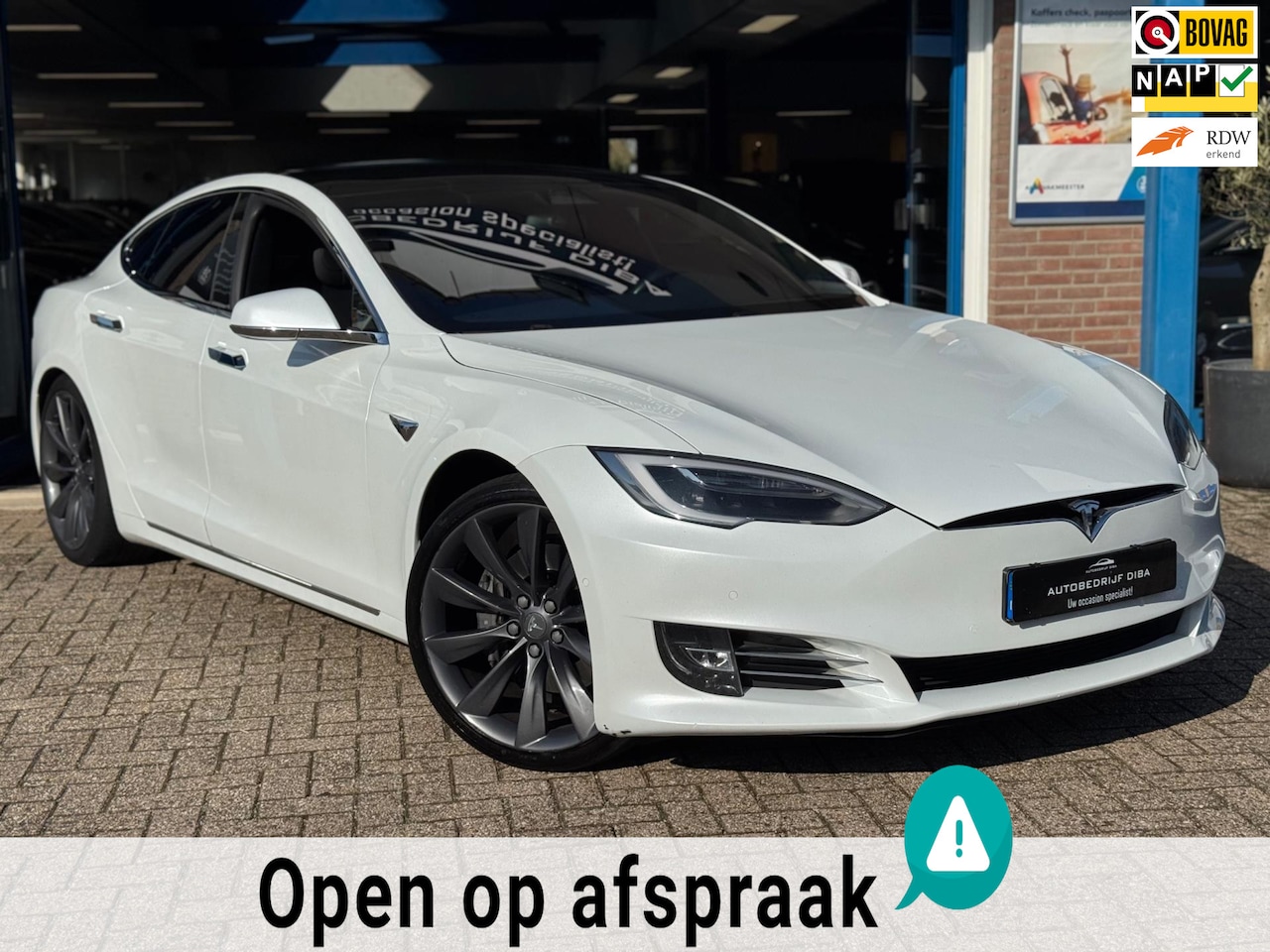 Tesla Model S - 100D LONG RANGE 600 km! 2018 WIT NAVI NAP BTW! - AutoWereld.nl