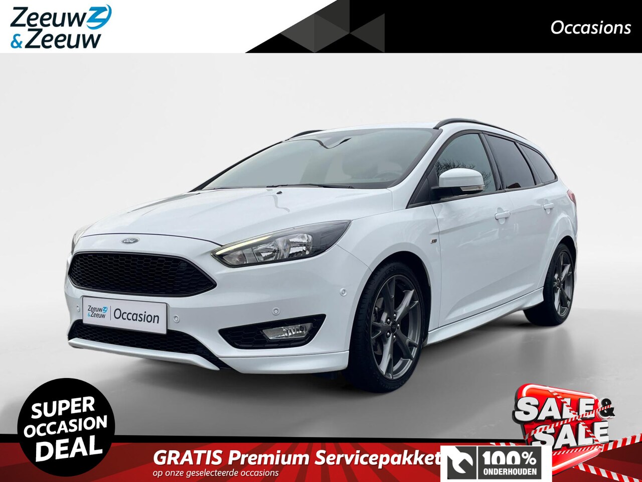 Ford Focus Wagon - 1.0 ST-Line | Dealer onderhouden | Navigatie | Parkeersensoren V+A | Elektrisch inklapbare - AutoWereld.nl