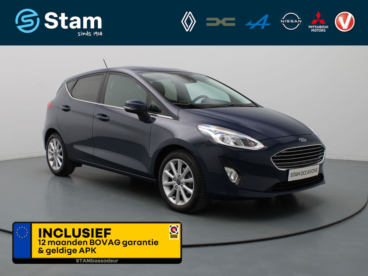 Ford Fiesta - 100pk EcoBoost Titanium AUTOMAAT Cruise | Climate | Carplay | Navi | 16" Velgen - AutoWereld.nl