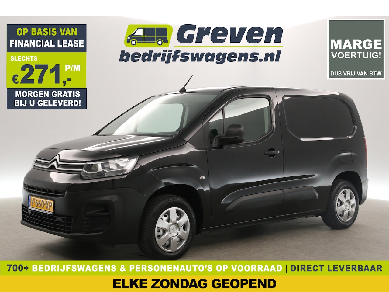 Citroën Berlingo - 1.6 BlueHDI L1H1 | MARGE! | Airco Trekhaak Bluetooth Elektrpakket Lat om Lat - AutoWereld.nl