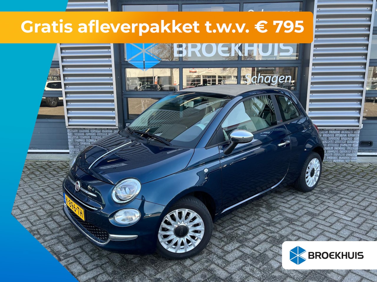 Fiat 500 C - 1.0 70pk Hybrid Lounge | Airco | Cruise Control | Carplay | - AutoWereld.nl