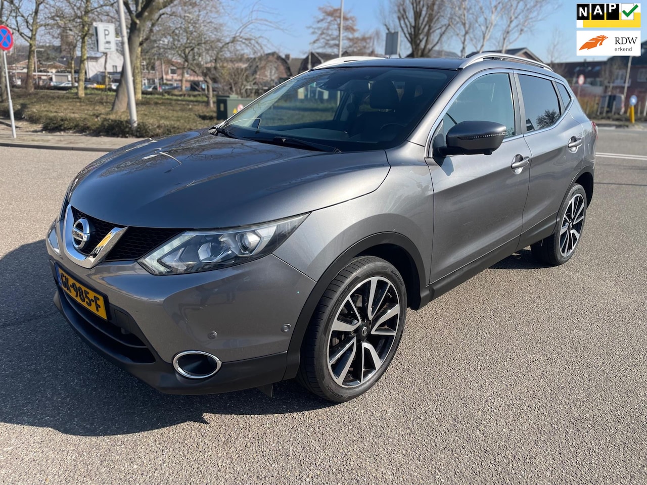 Nissan Qashqai - 1.2 Tekna / automaat / leder / navigatie / airco / cruise.control / pdc / elek.pakket / na - AutoWereld.nl