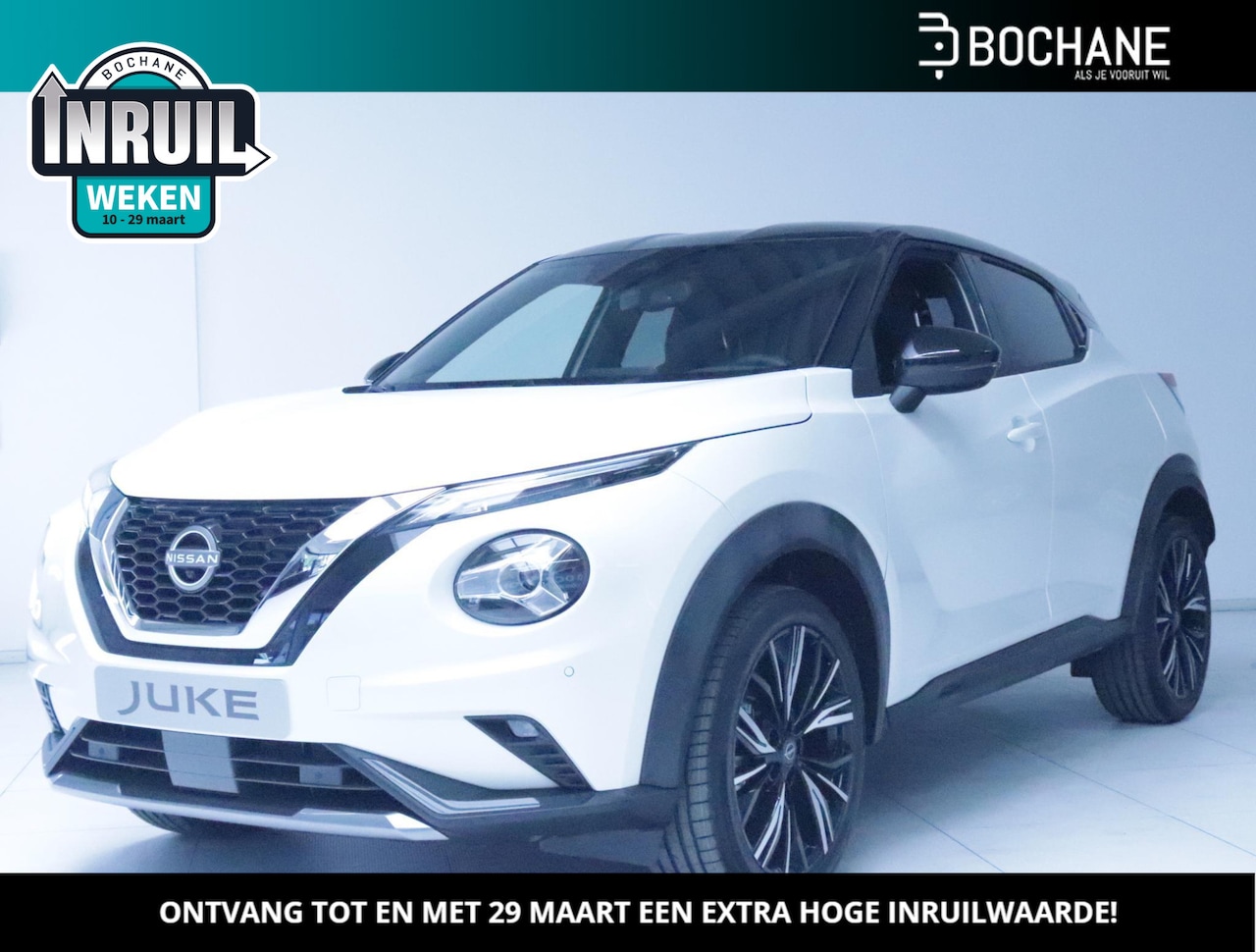 Nissan Juke - 1.0 DIG-T 114 DCT7 N-Design Bose, Lederen bekleding, Bose installatie, Techno pack, Coldpa - AutoWereld.nl