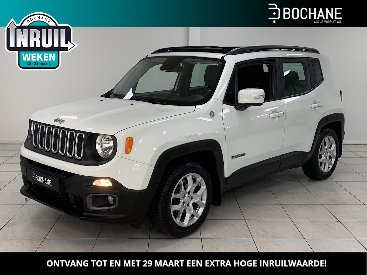 Jeep Renegade - 1.4 MultiAir 140 Limited | Panoramadak | Trekhaak - AutoWereld.nl