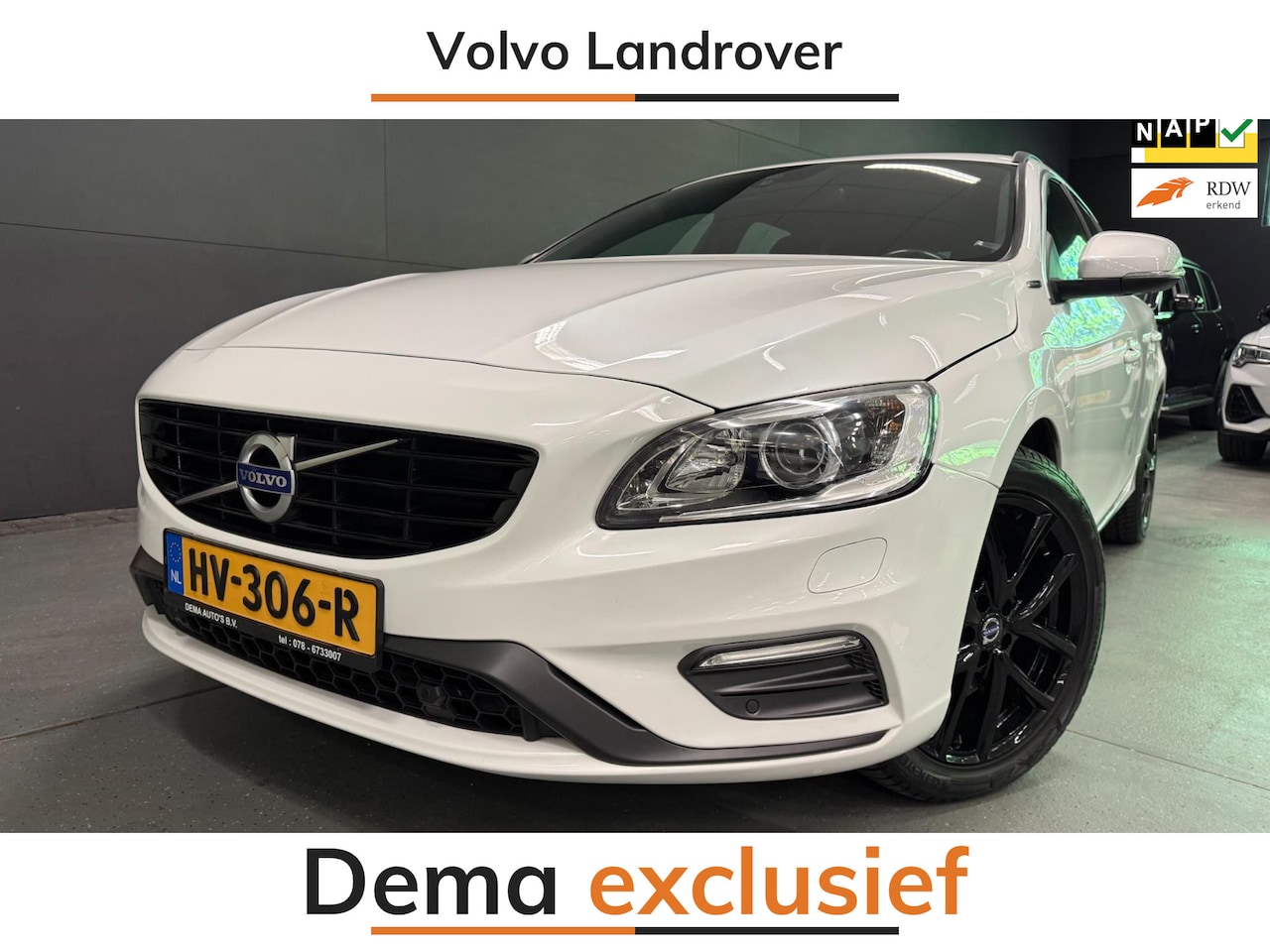 Volvo V60 - 2.4 D6 Twin Engine R-Design NAVI/LEDER/LED/ECC/PDC/STOEL-M/// - AutoWereld.nl