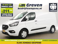 Ford Transit Custom - 300 2.0 TDCI L2H1 Airco Cruise Carplay Parkeersensoren 3 Persoons LED Elektrpakket Trekhaa