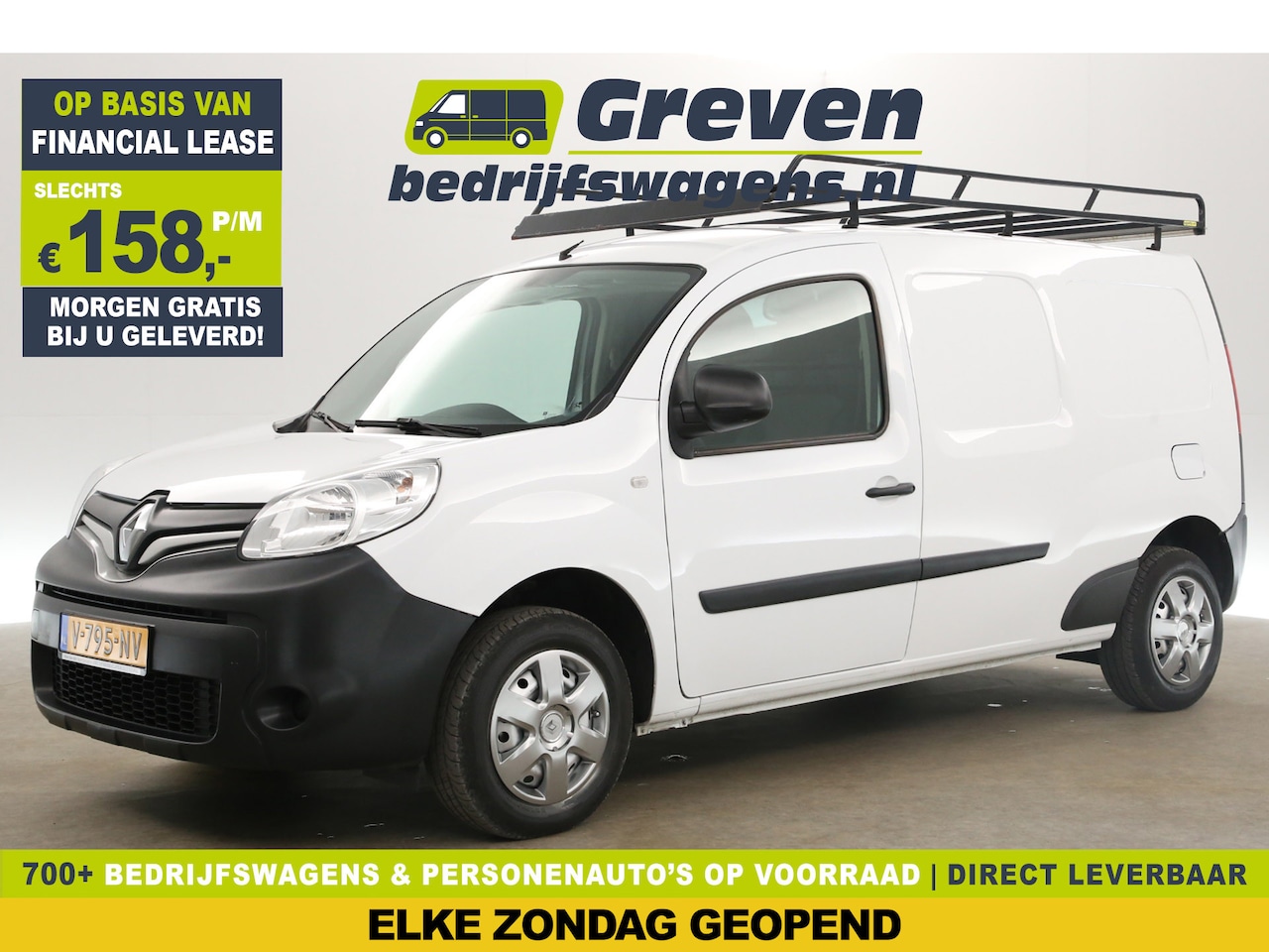 Renault Kangoo - 1.5 dCi Maxi L2H1 Airco Cruise Navigatie PDC Imperiaal Elektrpakket Schuifdeur Trekhaak - AutoWereld.nl