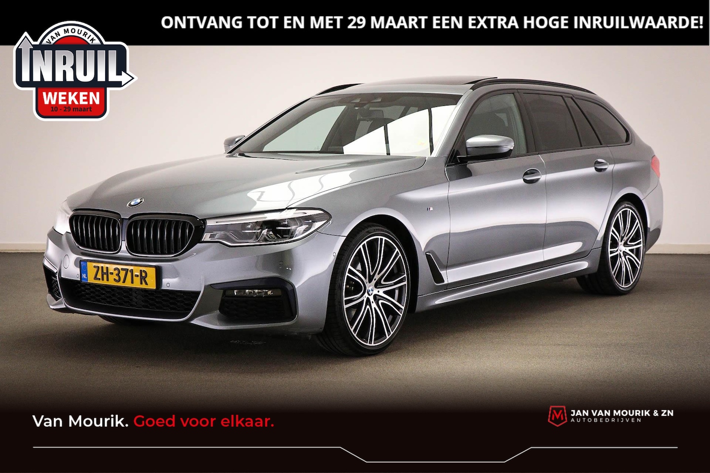 BMW 5-serie Touring - 520i High Executive | M SPORT / PARKING- PACK | Panoramadak | Lederen bekleding | Afneemba - AutoWereld.nl