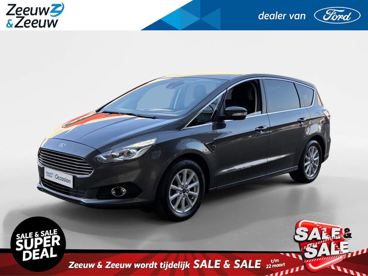 Ford S-Max - 1.5 Titanium 7p. | Navigatie | Keyless | Stoel/Stuur/Voorruitverwarming | Cruise Control | - AutoWereld.nl