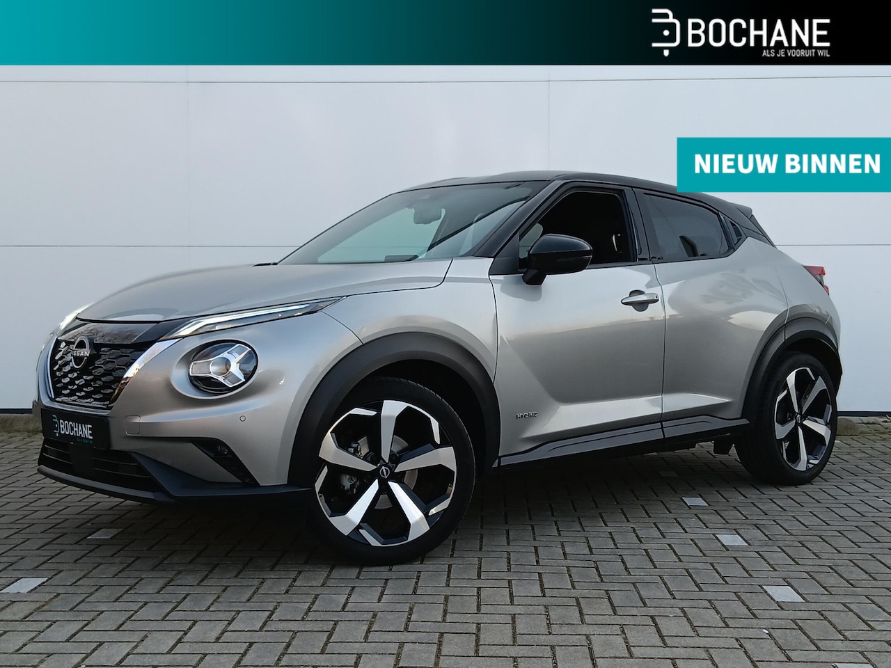 Nissan Juke - 1.6 Hybrid Tekna Sound Pack / Lichtmetalen Velgen 19-inch / Two-Tone Lak / Lederen Bekledi - AutoWereld.nl