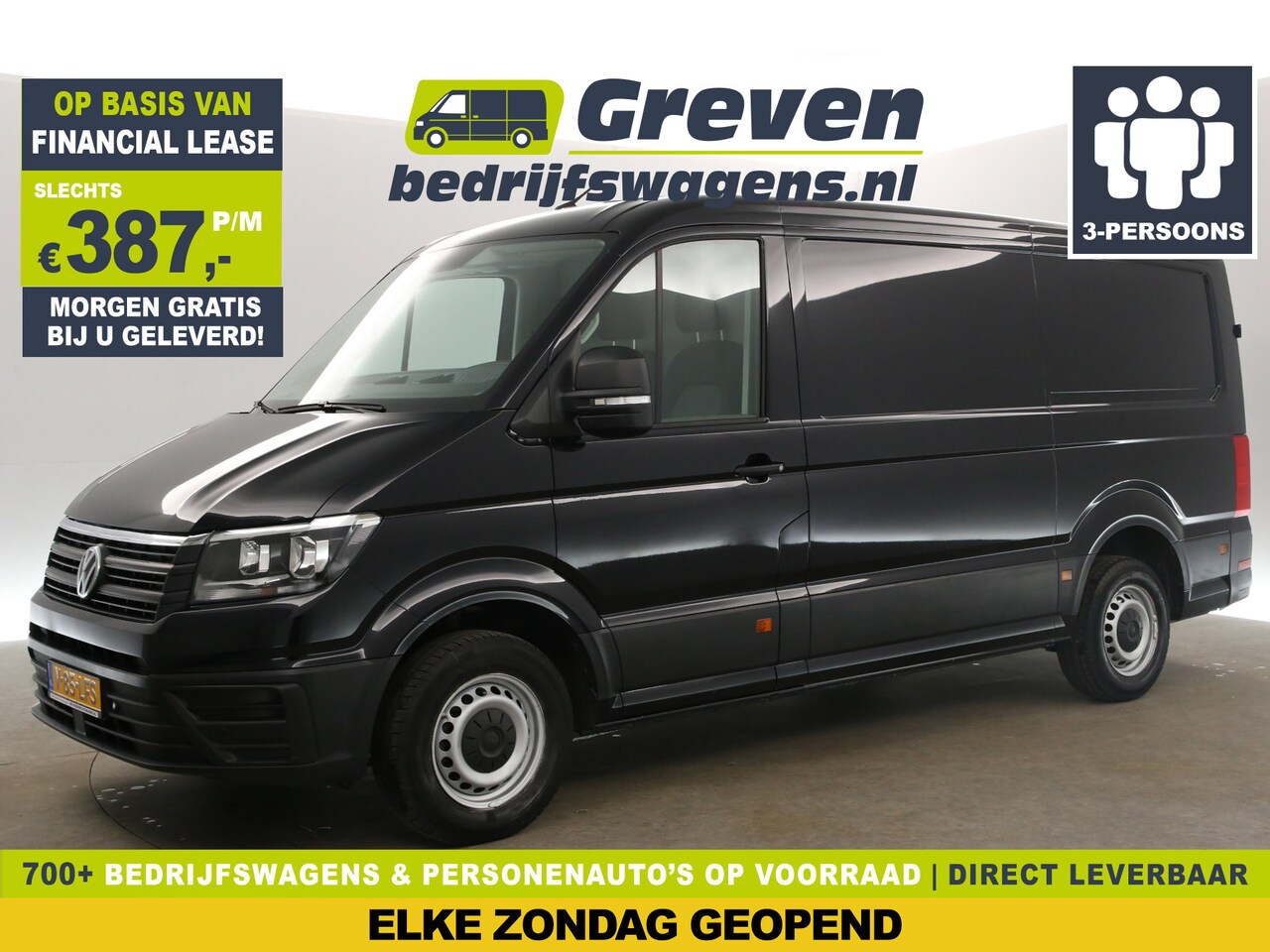 Volkswagen Crafter - 2.0 TDI L3H2 140PK 3000KG Trekgew. Airco Camera Cruise Carplay 3 Persoons Elektrpakket Tre - AutoWereld.nl