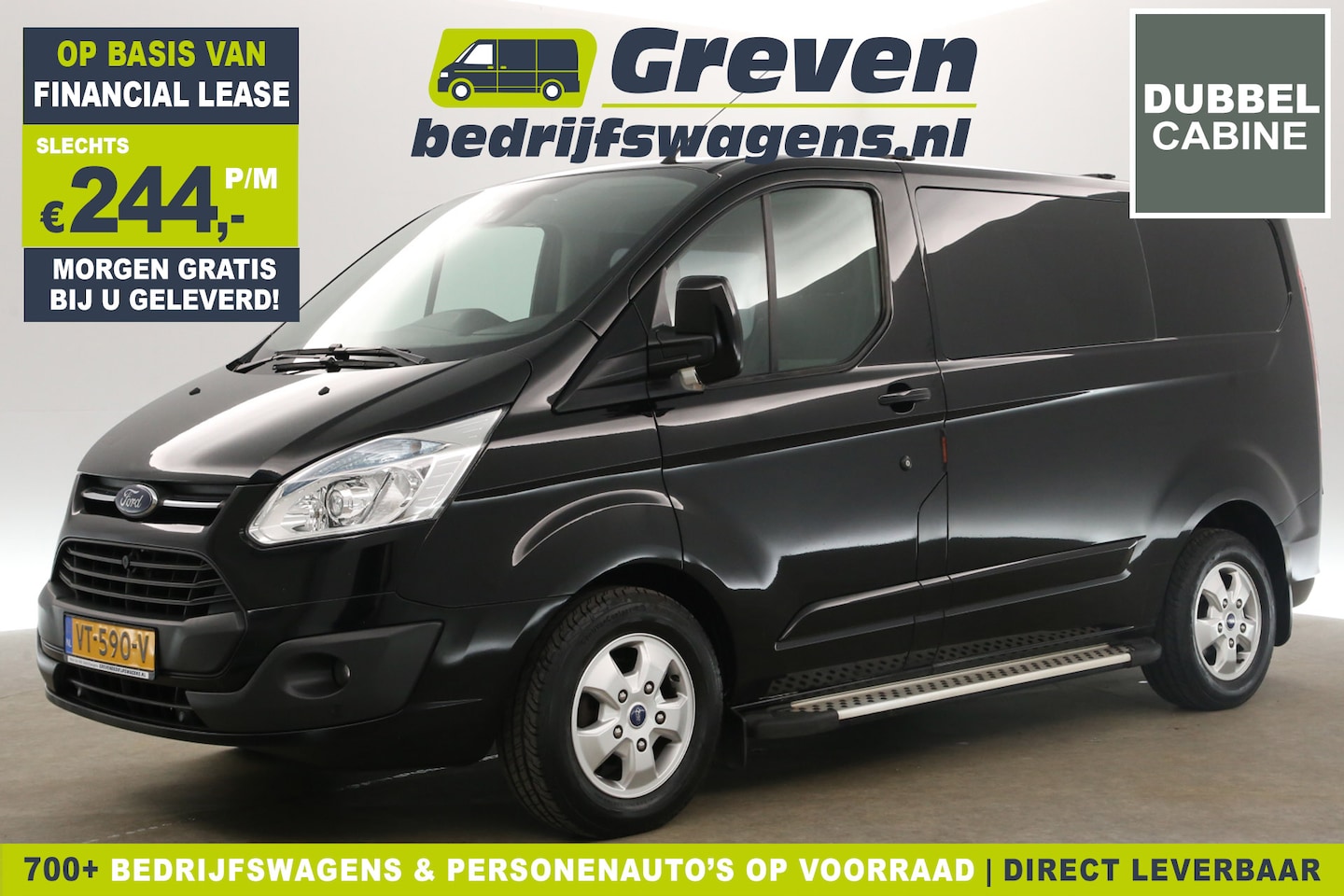 Ford Transit Custom - 270 2.2 TDCI L1H1 Limited 155PK | Dubbele Cabine | 5 Persoons Airco Camera Cruise Navi Tre - AutoWereld.nl