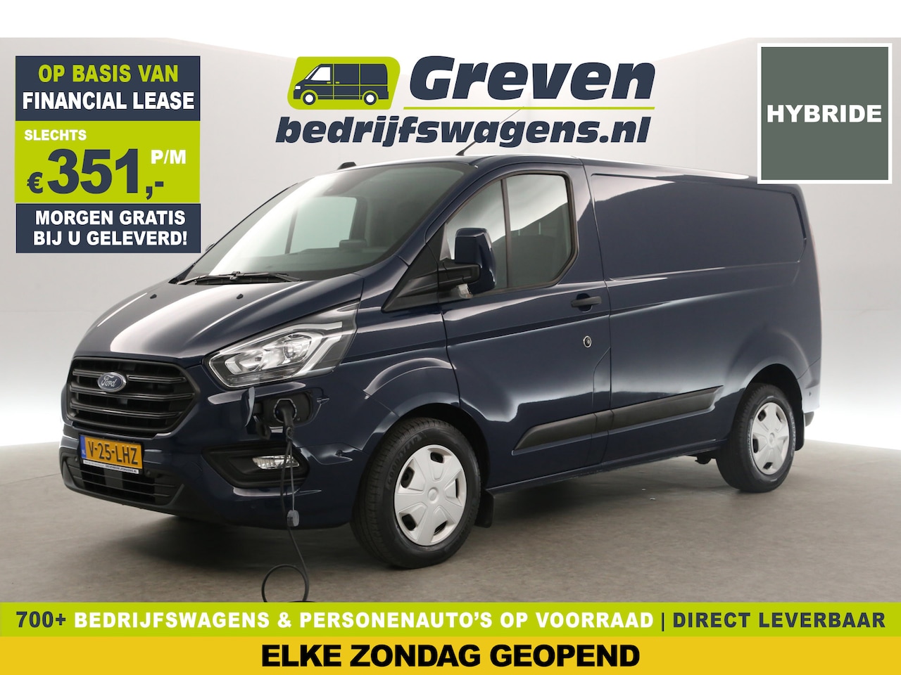 Ford Transit Custom - 340 Ecoboost L1H1 | BENZINE | Plug-in Hybride | EMISSIEVRIJE ZONE | 211PK Airco Cruise Car - AutoWereld.nl