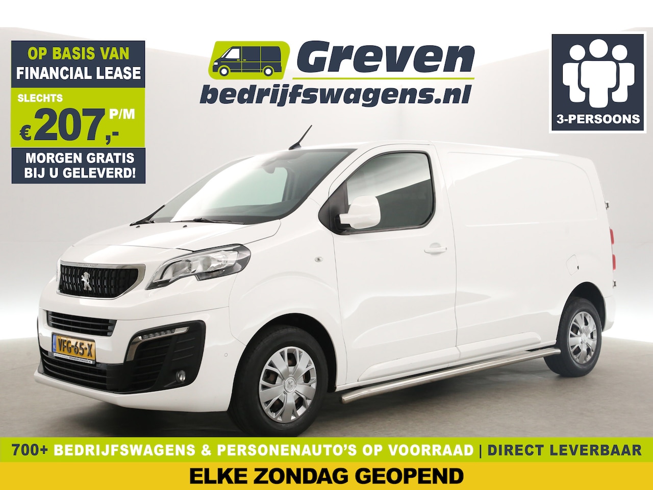 Peugeot Expert - 2.0 BlueHDI L2H1 Airco Cruise Carplay Navigatie PDC DAB+ 3 Persoons Elektrpakket - AutoWereld.nl