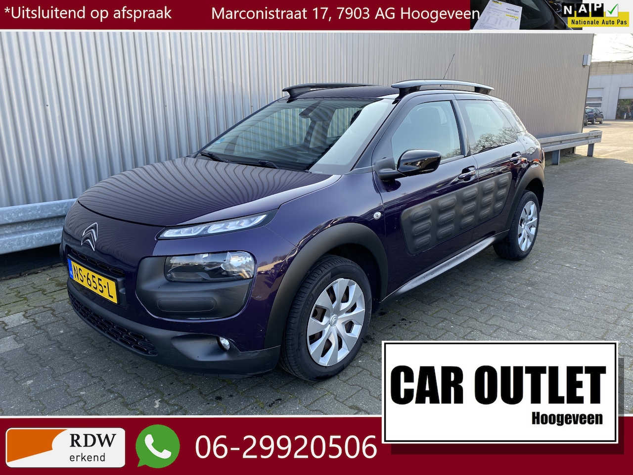 Citroën C4 Cactus - 1.2 PureTech Business AUTOMAAT, Clima, CC, Navi, Bluetooth, PDC, nw. APK – Inruil Mogelijk - AutoWereld.nl