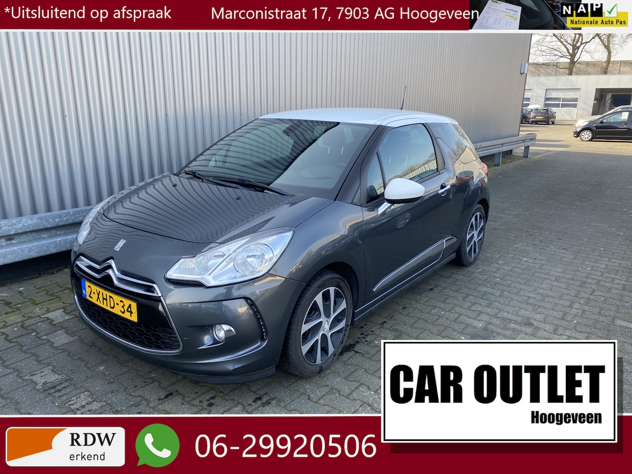 Citroën DS3 - 1.2 e-VTi ETG So Chic AUTOMAAT, 168Dkm.NAP, Clima, Navi, CC, PDC, Afn.Trekh, nw. APK – Inr - AutoWereld.nl