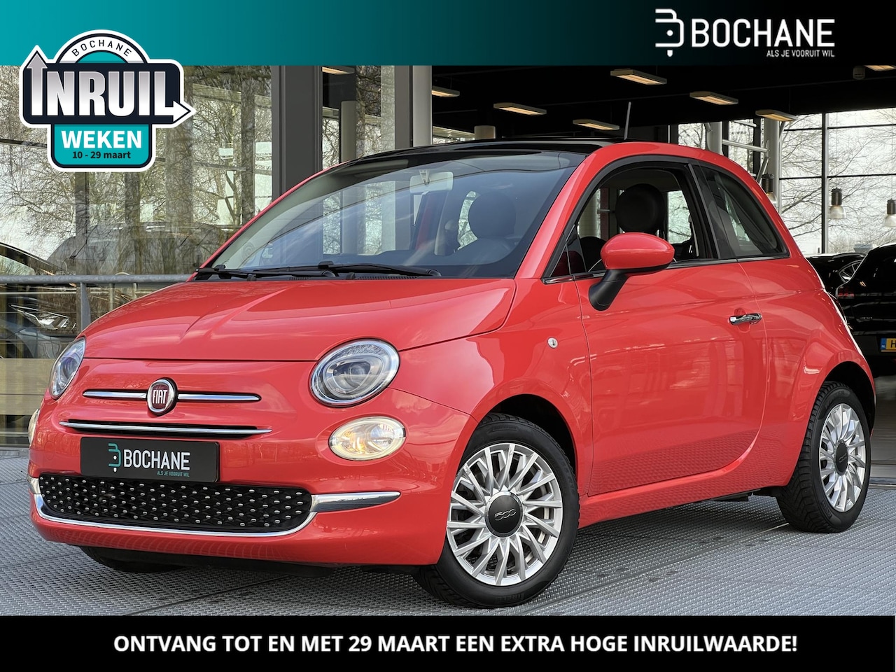 Fiat 500 - 0.9 TwinAir Turbo Lounge | Panoramadak | Navigatie | Bluetooth | Airconditioning - AutoWereld.nl