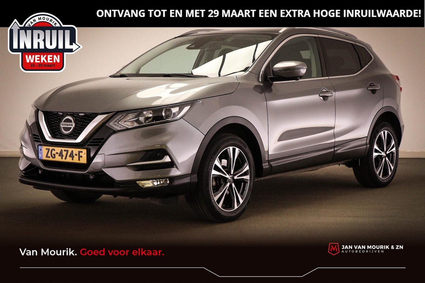 Nissan Qashqai - 1.2 N-Connecta | DESIGN PACK | PANORAMADAK | DAB | 360 CAMERA - AutoWereld.nl