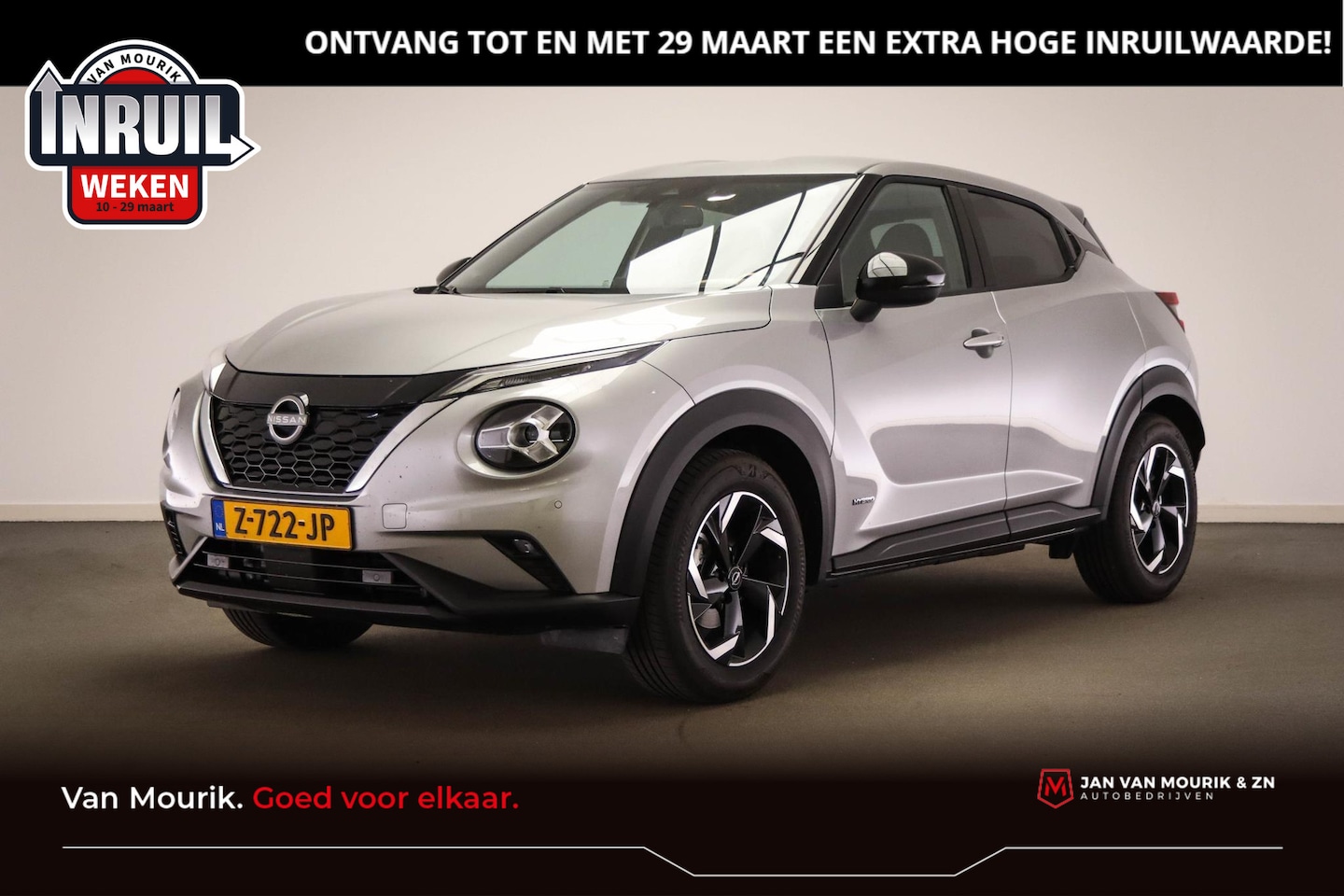 Nissan Juke - 1.6 Hybrid 143 N-Connecta | LED | CLIMA | CRUISE | NAVI | DAB | APPLE | CAMERA | 17" - AutoWereld.nl