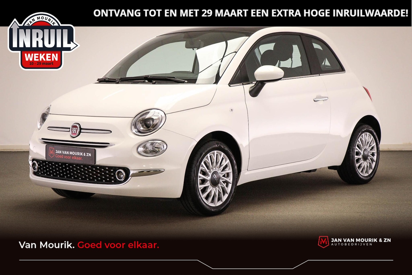 Fiat 500 - 1.0 Hybrid Dolcevita | PANORAMADAK | CLIMA | CRUISE | DAB - AutoWereld.nl