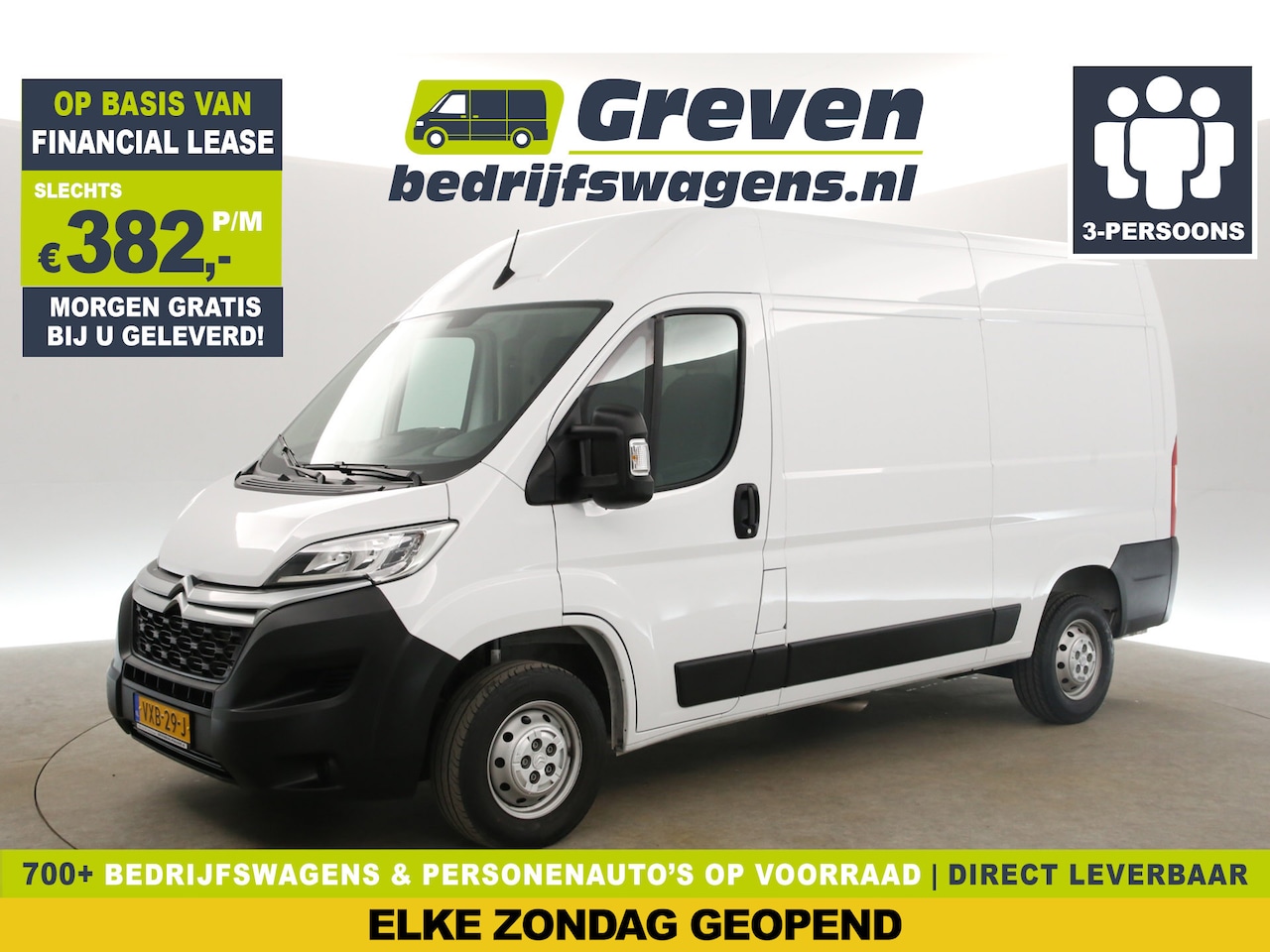 Citroën Jumper - 2.2 BlueHDi L2H2 140PK Airco Cruise Navigatie PDC 3 Persoons DAB+ Elektrpakket - AutoWereld.nl