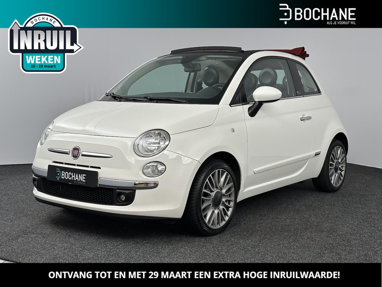 Fiat 500 C - 0.9 TwinAir Turbo 80 Lounge | Climate Control | Licht Metalen Velgen | Parkeersensoren | - AutoWereld.nl