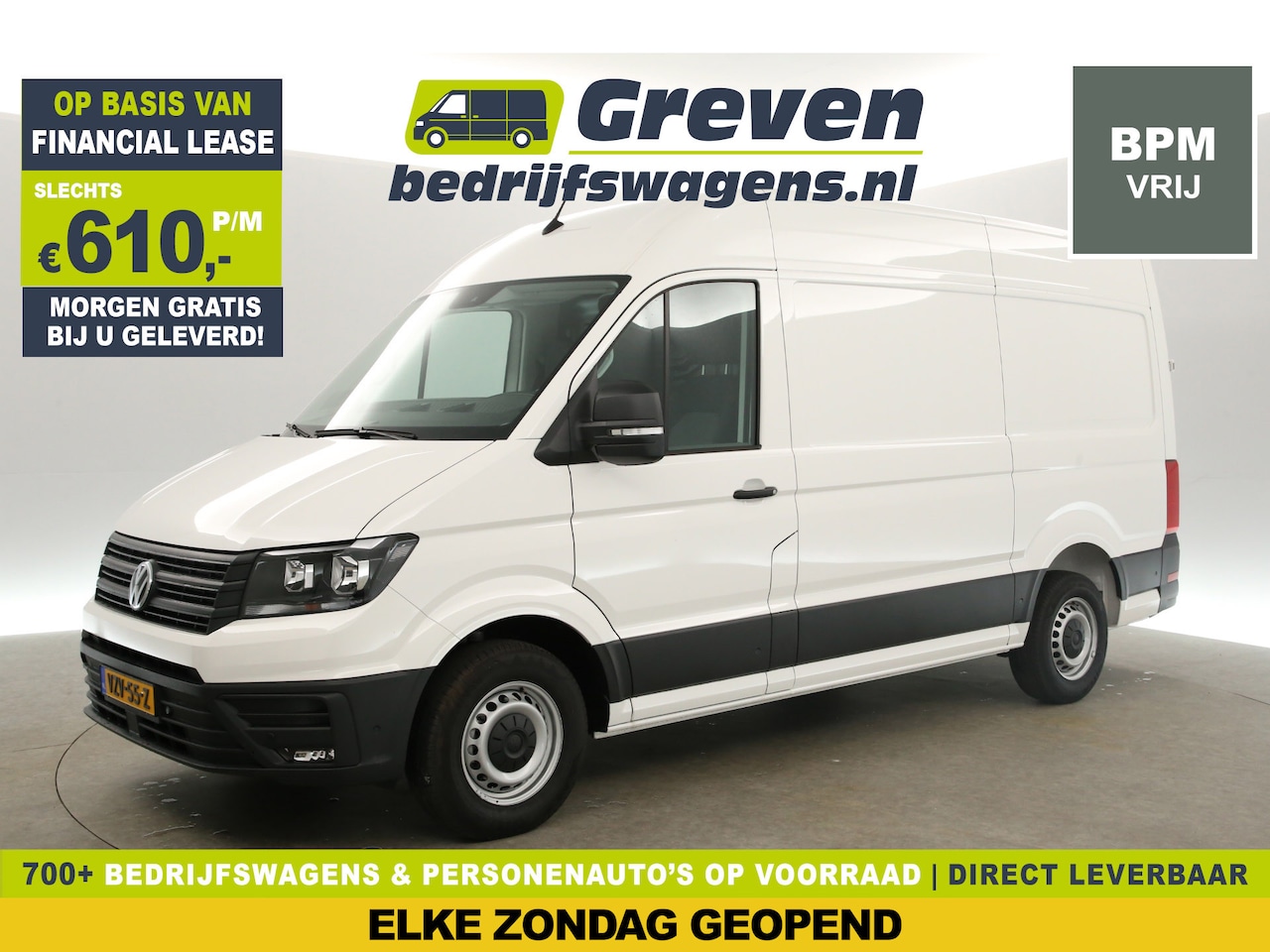 Volkswagen Crafter - 30 2.0 TDI L3H3 | BPM Vrij | 140PK | Airco Cruise Carplay Navigatie Parkeersensoren 3 Pers - AutoWereld.nl