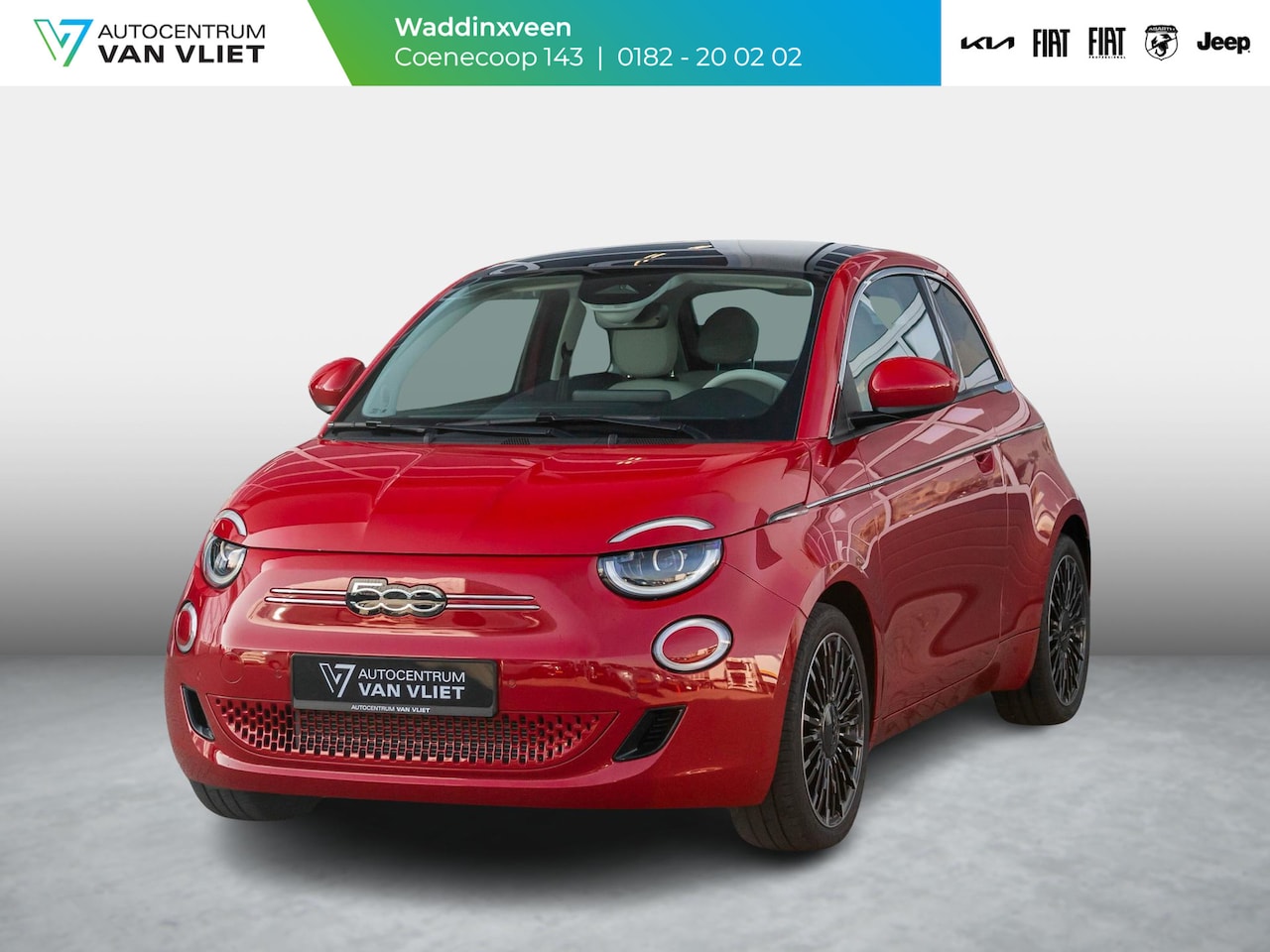 Fiat 500e - La Prima 42 kWh | Clima | Cruise | Leder | 17" | Priv Glass | Winter Pack | JBL Sound | BS - AutoWereld.nl