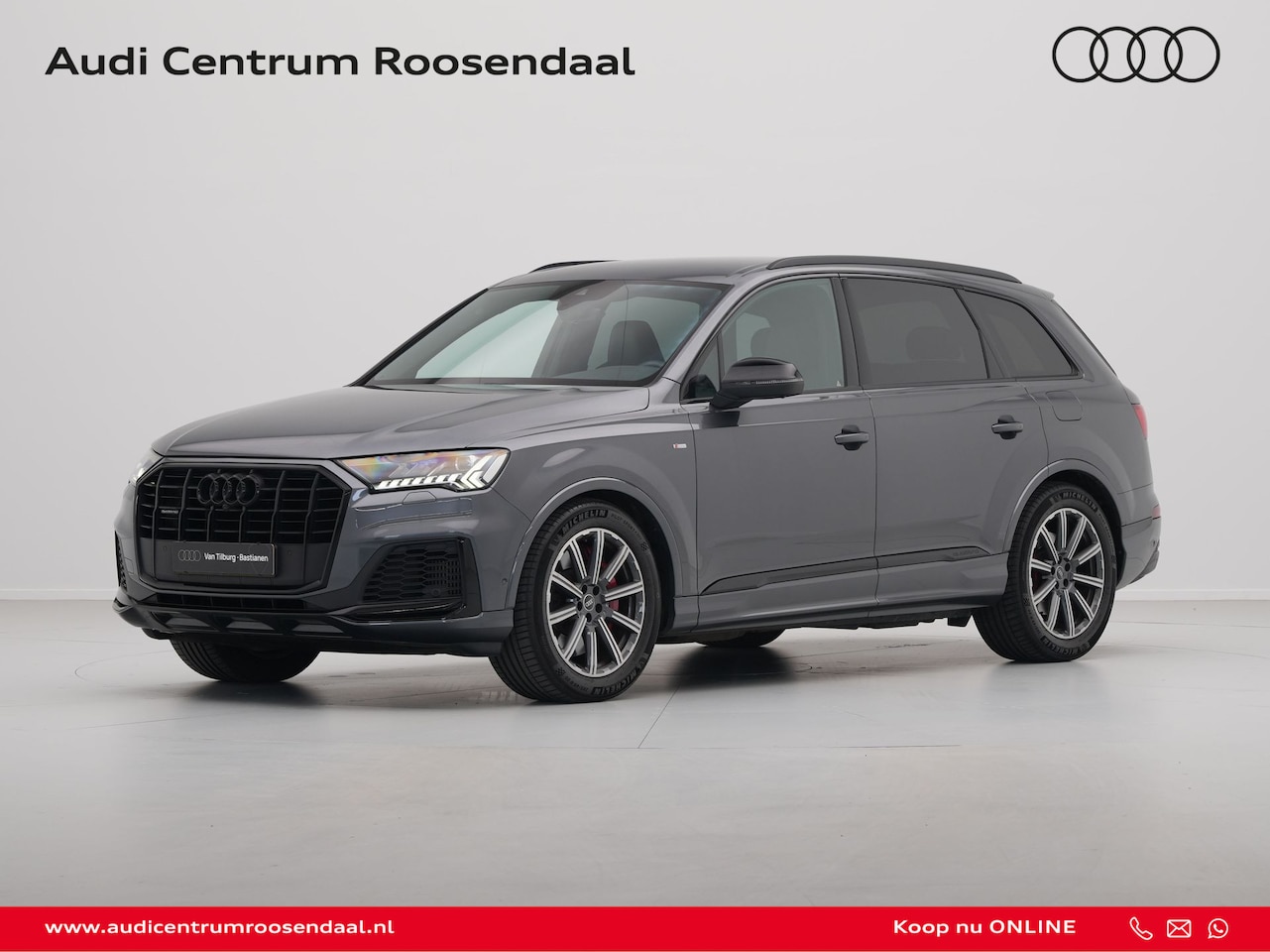 Audi Q7 - 55 TFSI e quattro Pro Line S Luchtvering Leer Trekhaak Navigatie Carplay - AutoWereld.nl